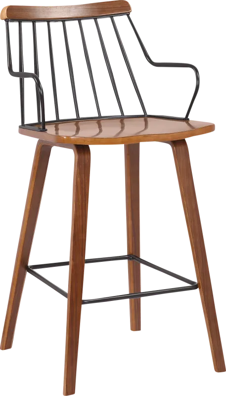 Gileslane Walnut Counter Height Stool