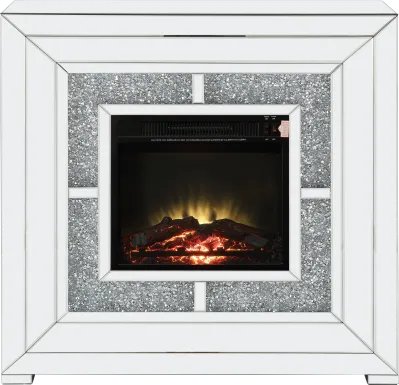 Cambourne Silver 41 in. Console, With Electric Fireplace