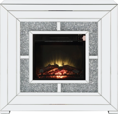Cambourne Silver 41 in. Console, With Electric Fireplace