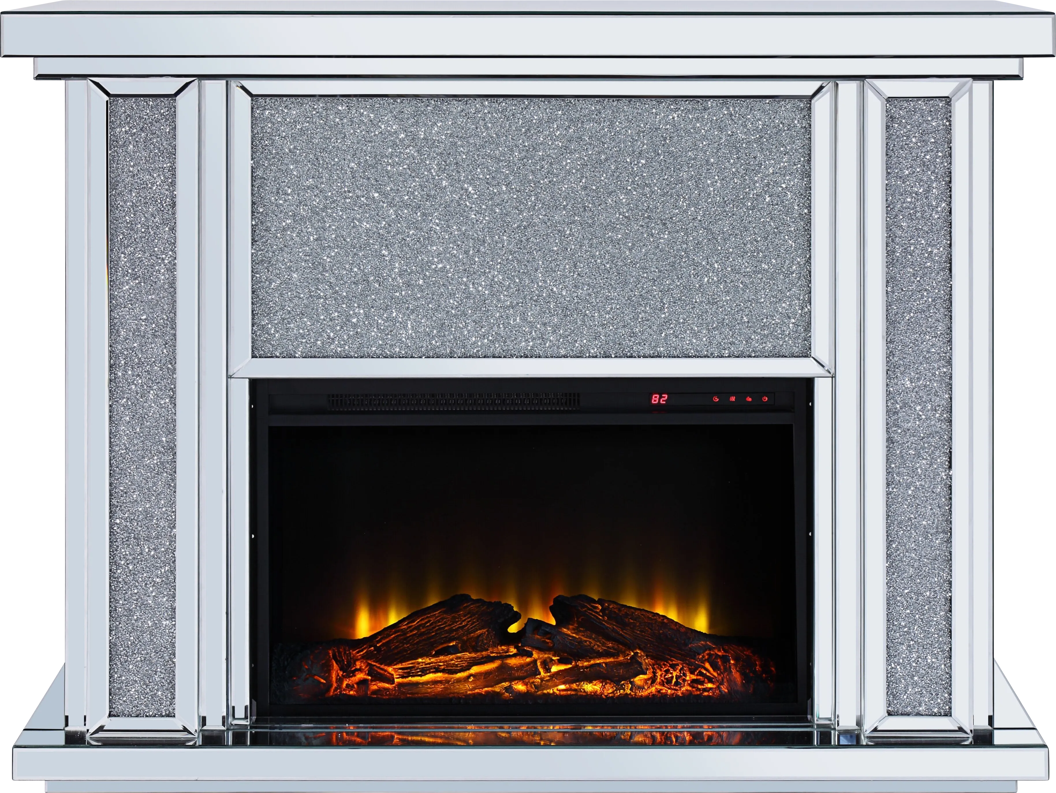 Olinger Silver 47 in. Console, With Electric Fireplace - Thumbnail - Image 1