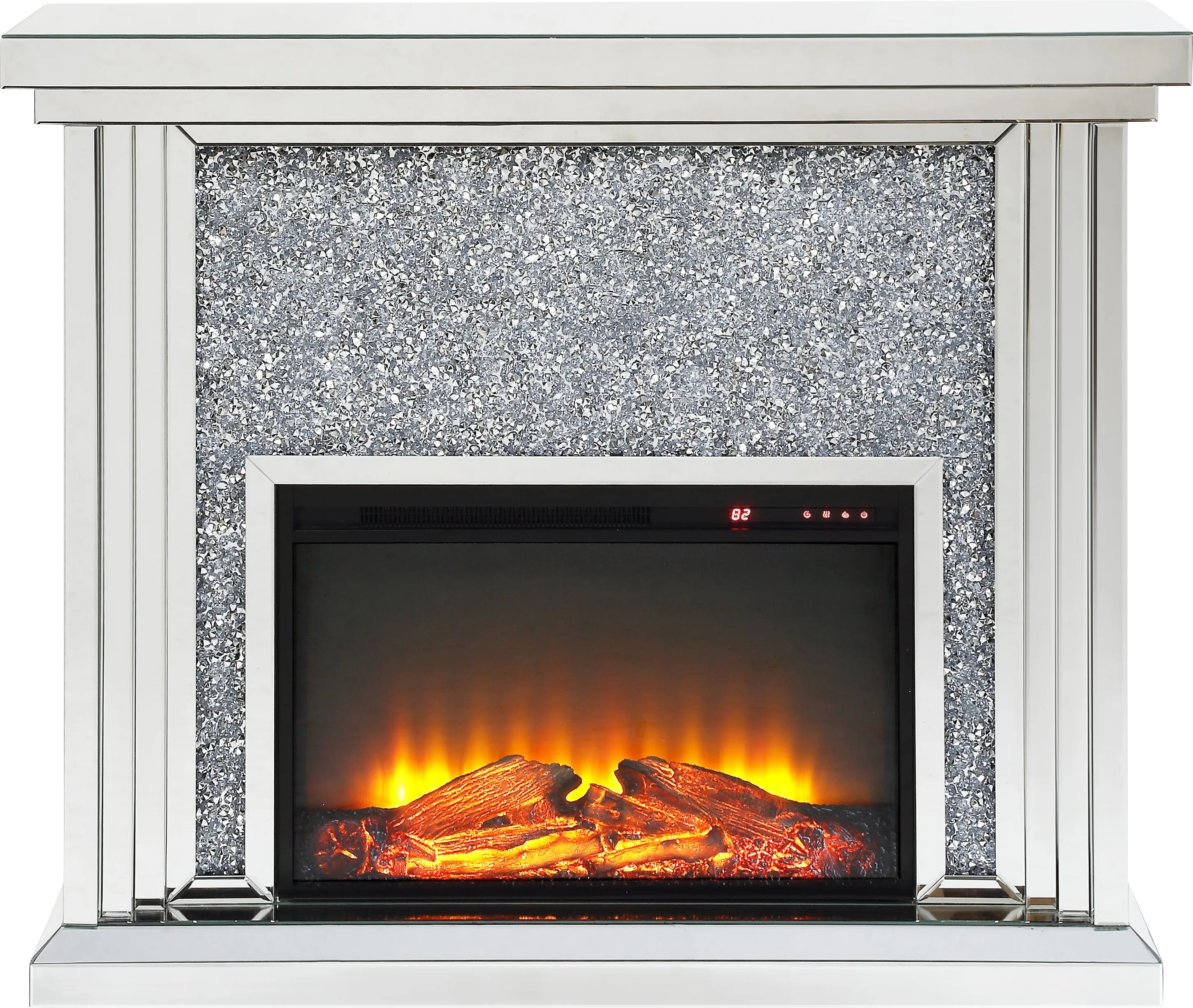 Royalston Silver 47 in. Console, With Electric Fireplace - Thumbnail - Image 1