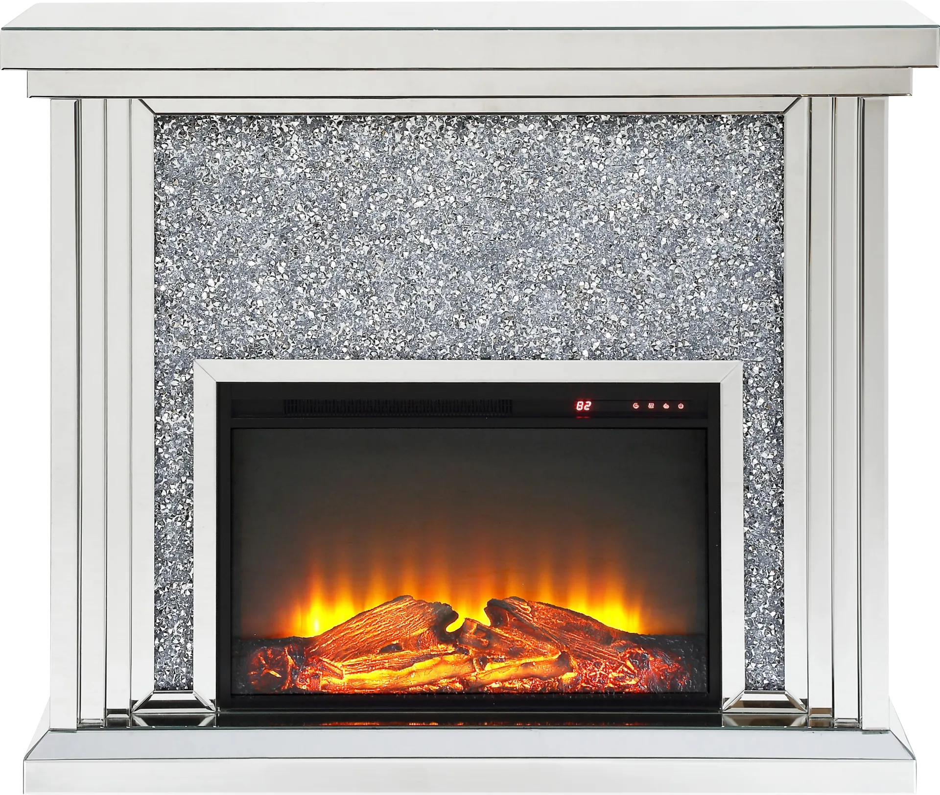Royalston Silver 47 in. Console, With Electric Fireplace - Image 1