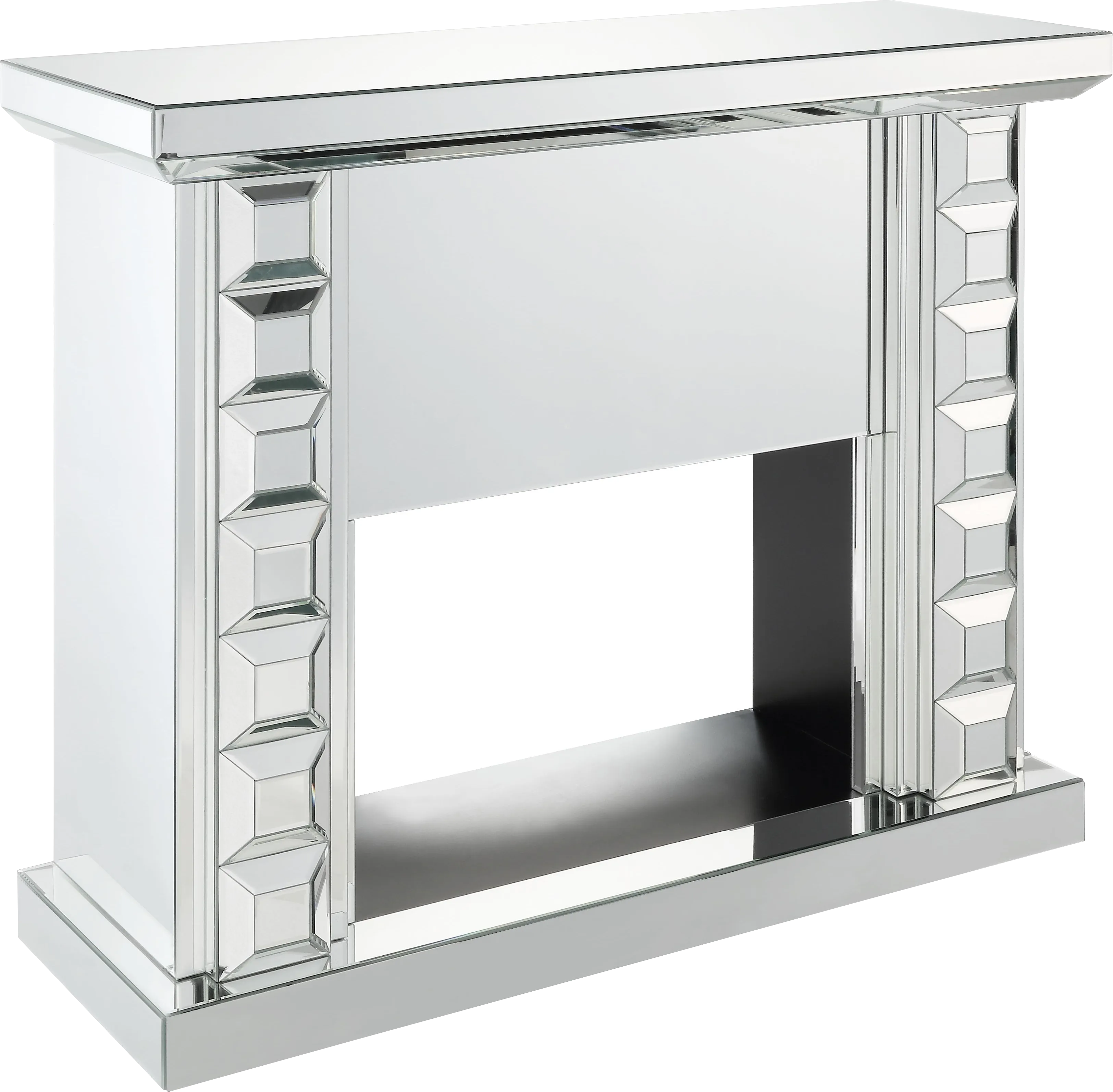 Sunnyslope Silver 48 in. Console, With Electric Fireplace - Thumbnail - Image 1