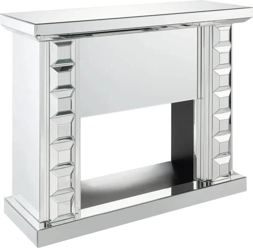 Sunnyslope Silver 48 in. Console, With Electric Fireplace