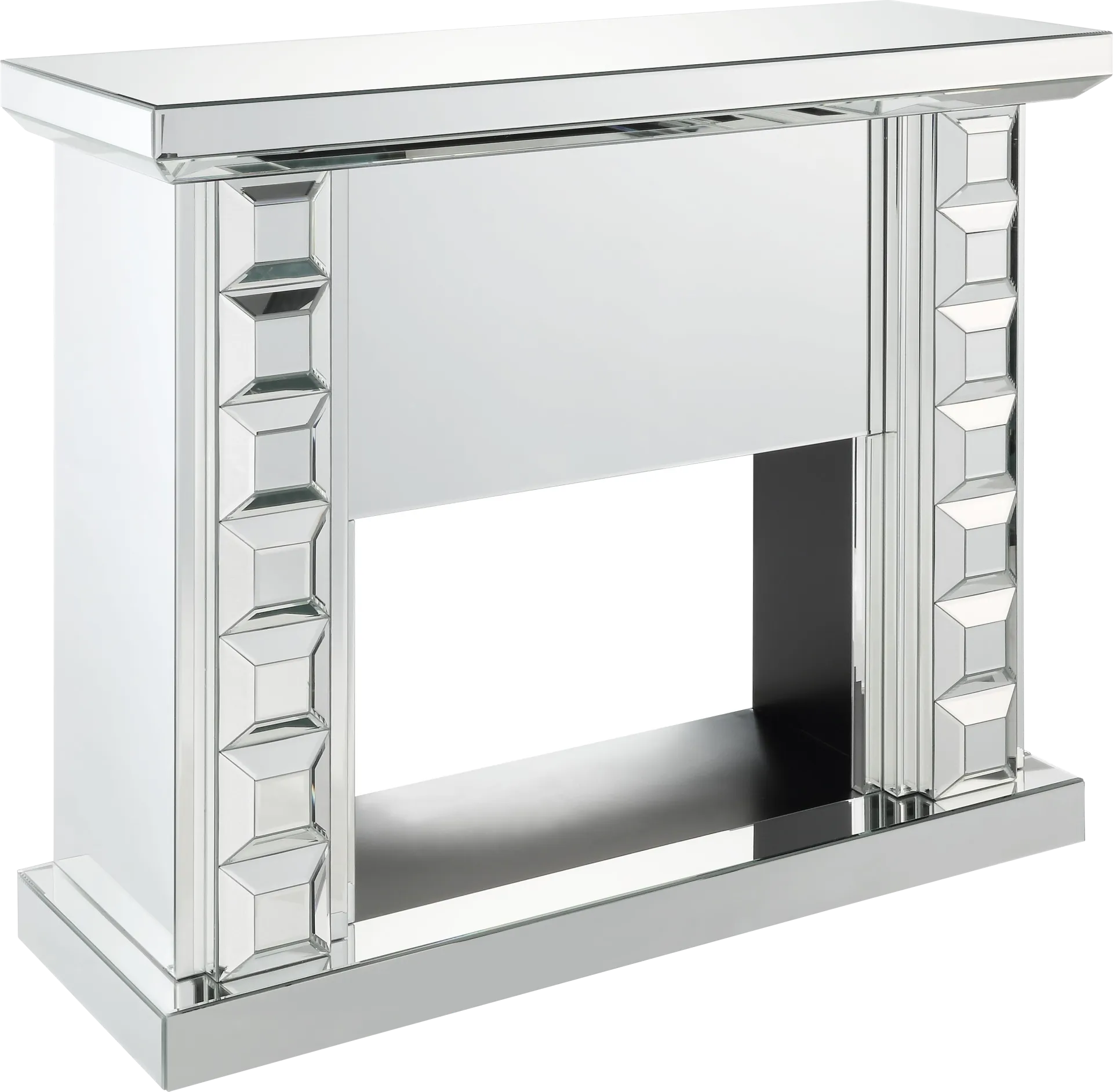 Sunnyslope Silver 48 in. Console, With Electric Fireplace - Image 1