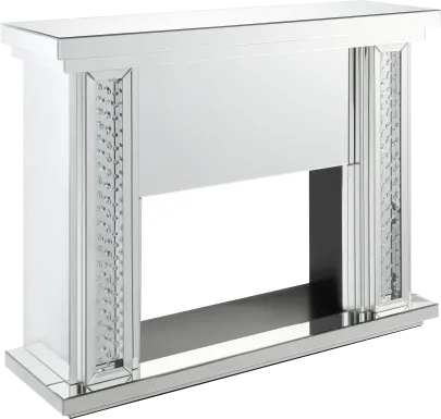 Timberglade Silver 47 in. Console, With Electric Fireplace