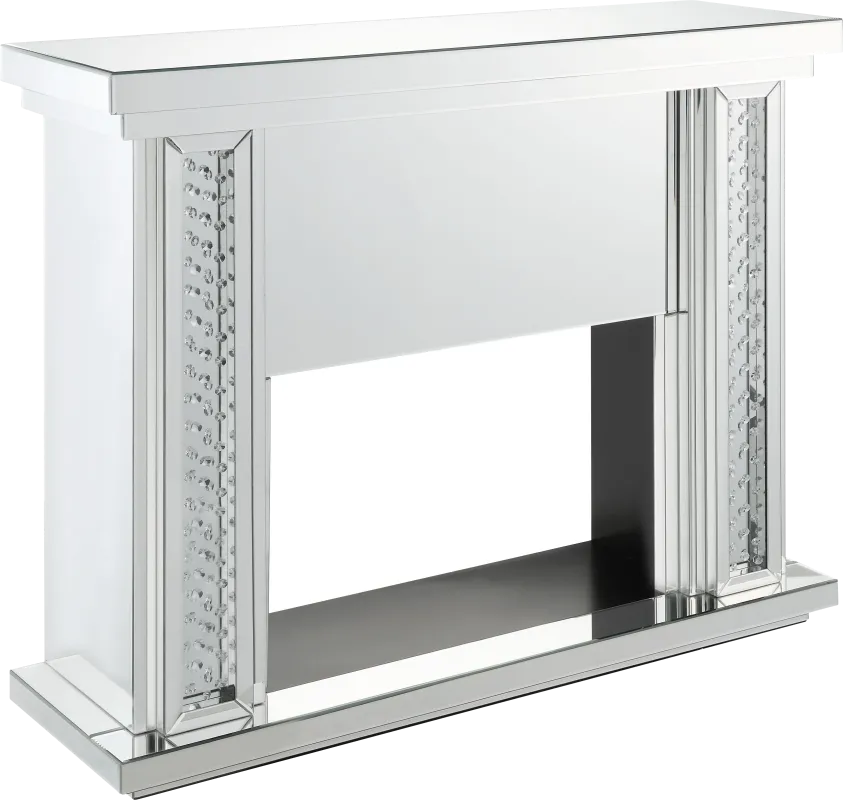 Timberglade Silver 47 in. Console, With Electric Fireplace