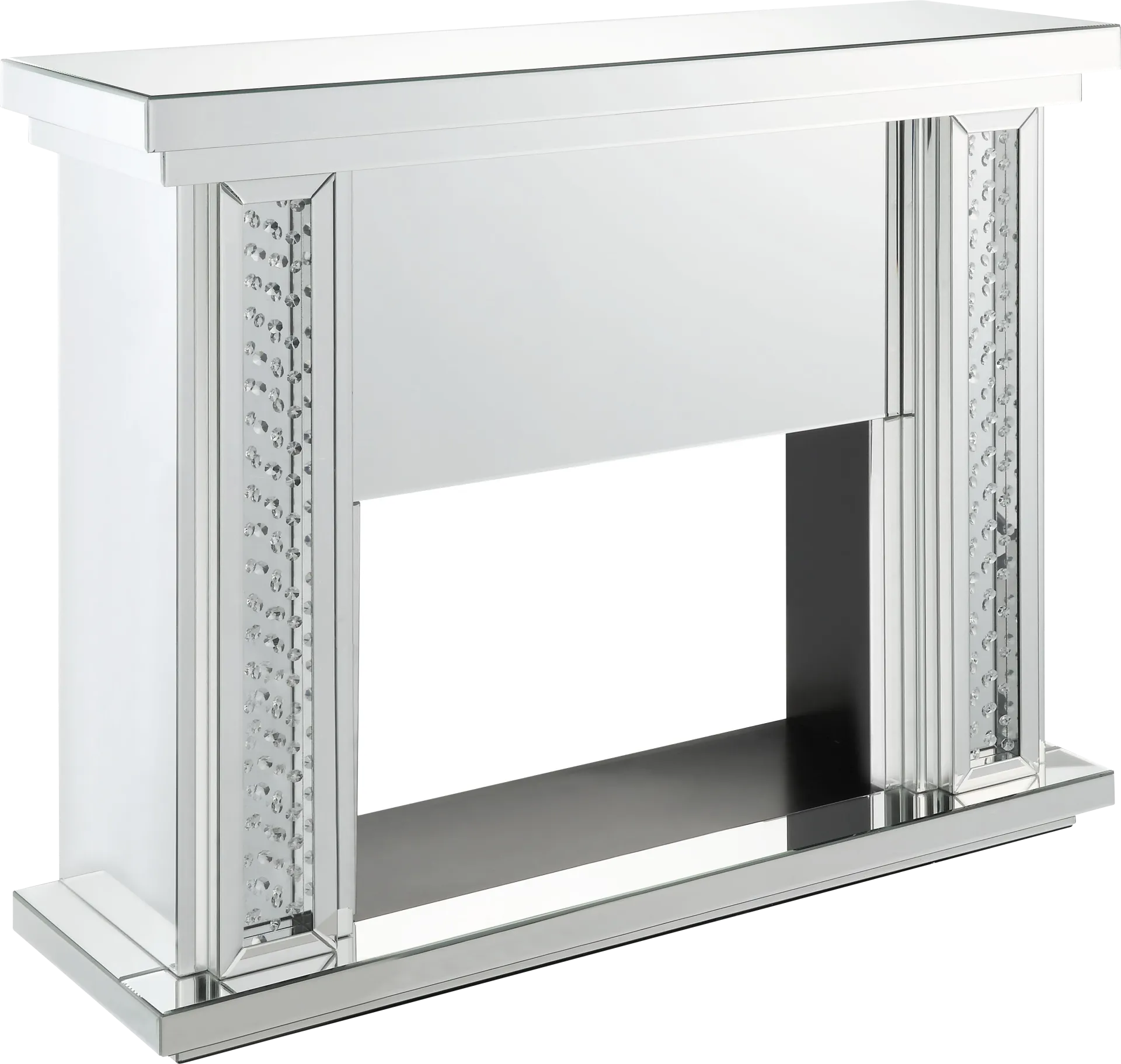 Timberglade Silver 47 in. Console, With Electric Fireplace - Image 1