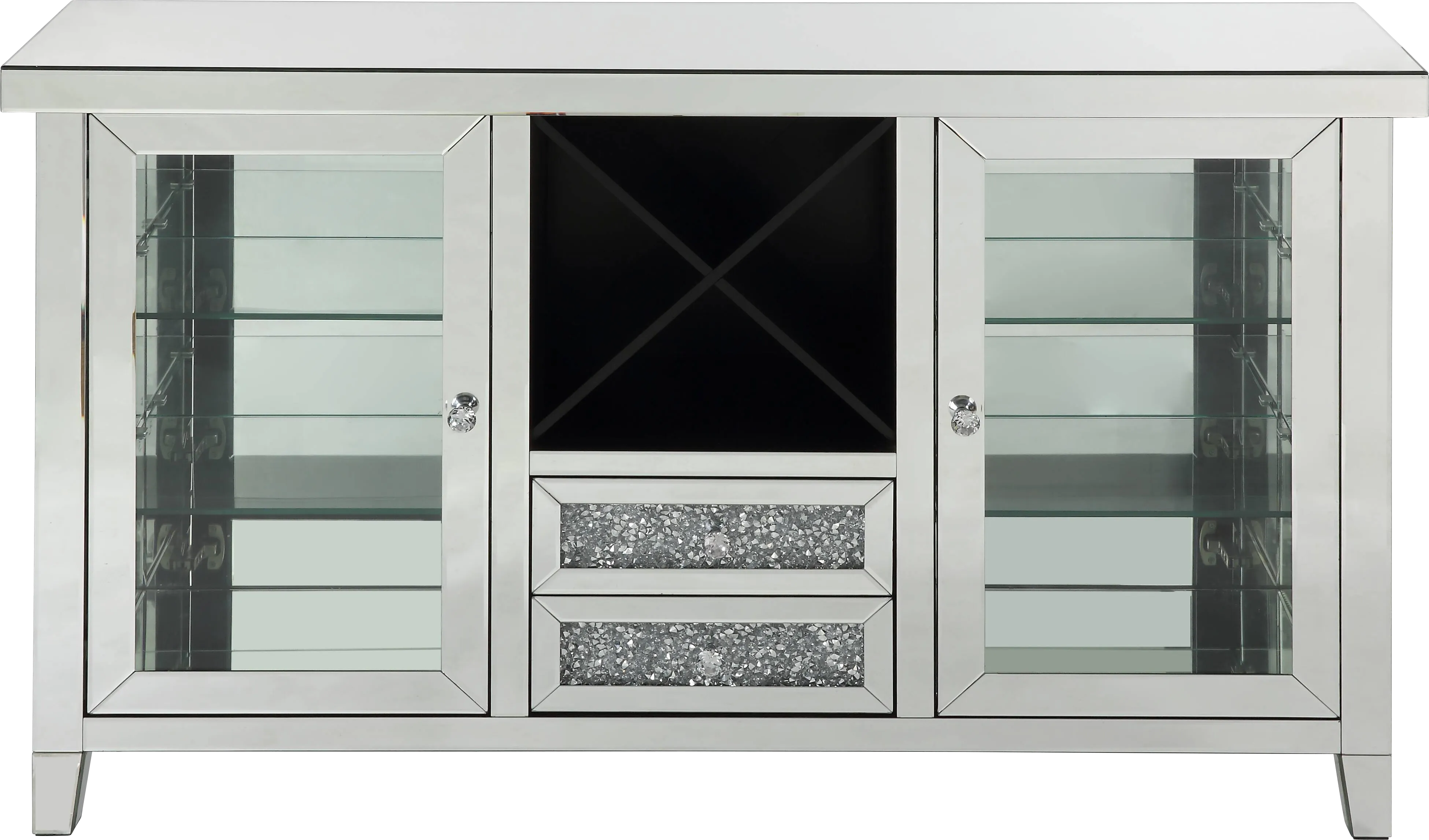 Charlane Silver Wine Cabinet - Thumbnail - Image 1