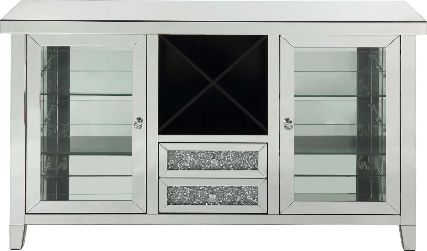 Charlane Silver Wine Cabinet