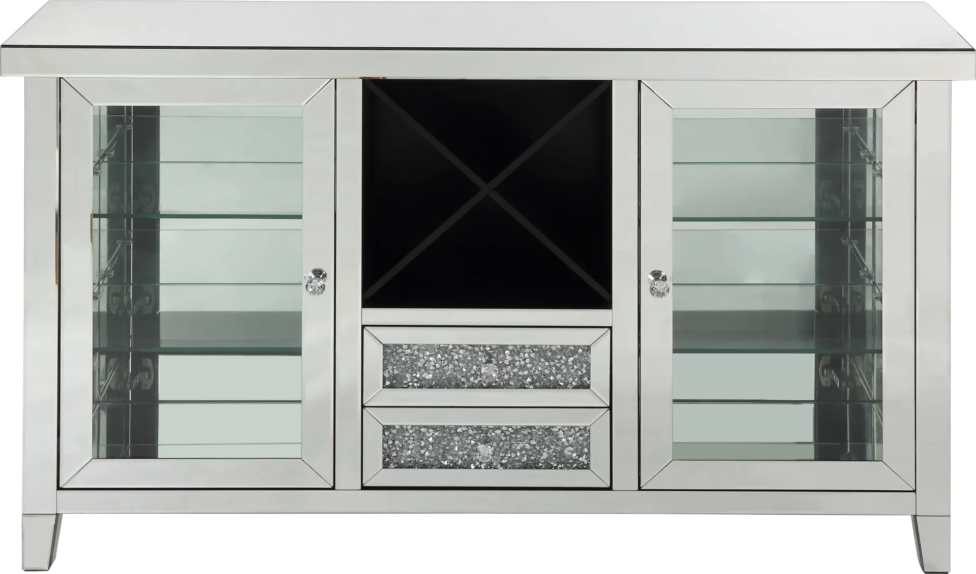 Charlane Silver Wine Cabinet - Image 1