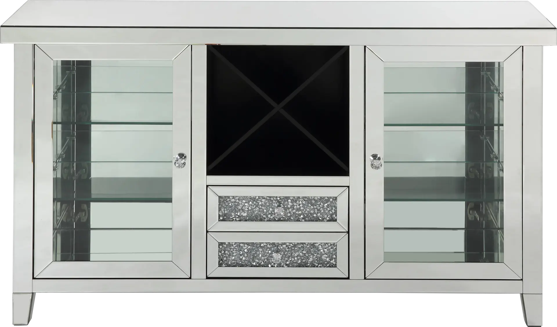 Charlane Silver Wine Cabinet