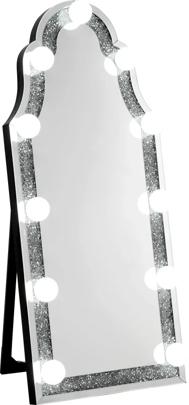 Broadwell Silver Floor Mirror