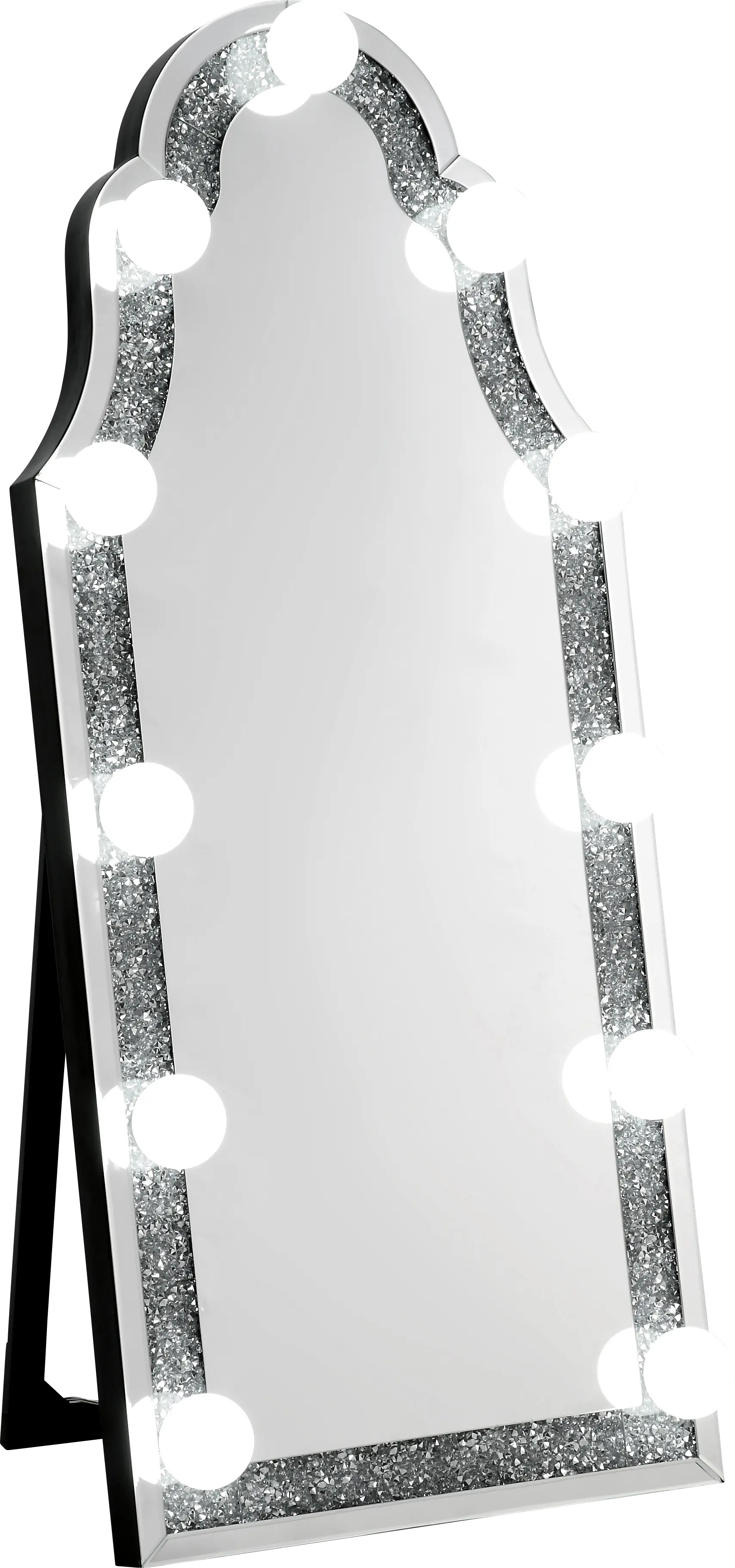 Broadwell Silver Floor Mirror