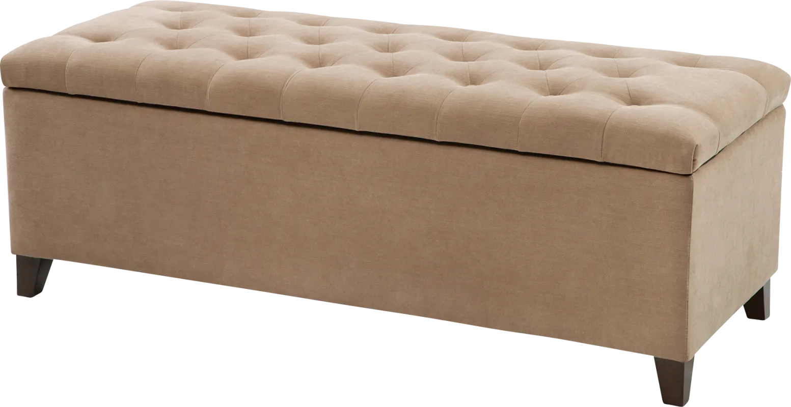 Rapdye Beige Accent Bench