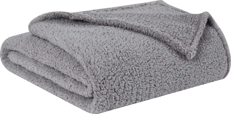 Kids Plush Cloud Gray Twin XL Blanket