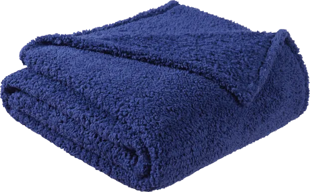Kids Plush Cloud Navy Twin XL Blanket
