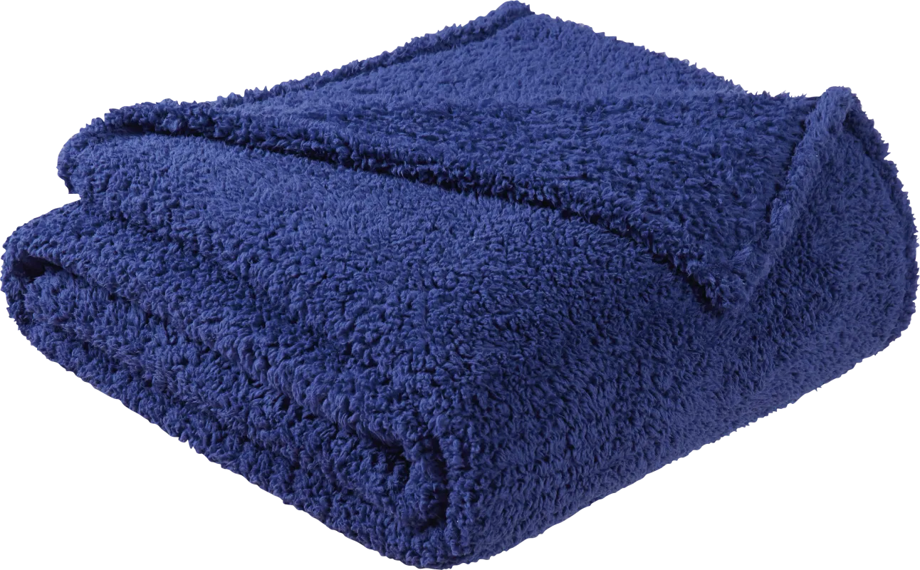 Kids Plush Cloud Navy Twin XL Blanket