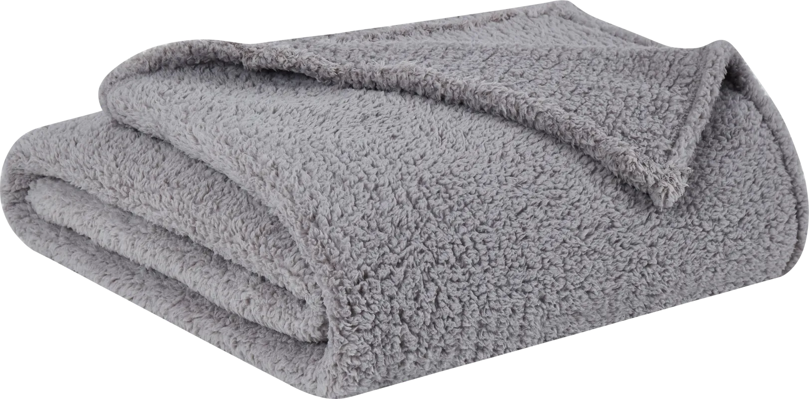 Kids Plush Cloud Gray Full/Queen Blanket