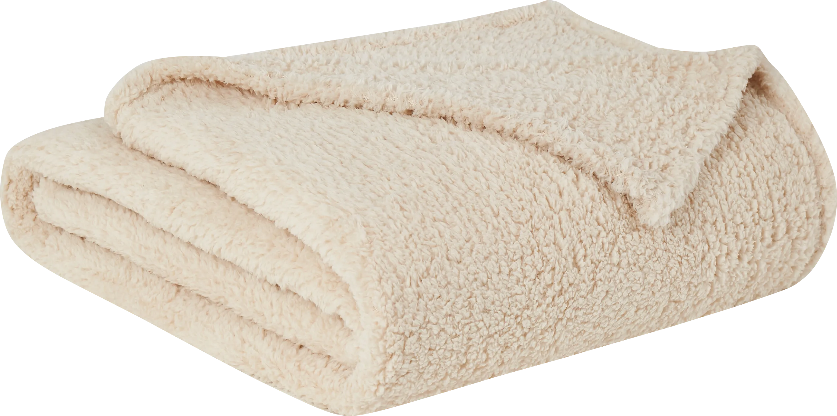 Kids Plush Cloud Ivory Full/Queen Blanket - Thumbnail - Image 1