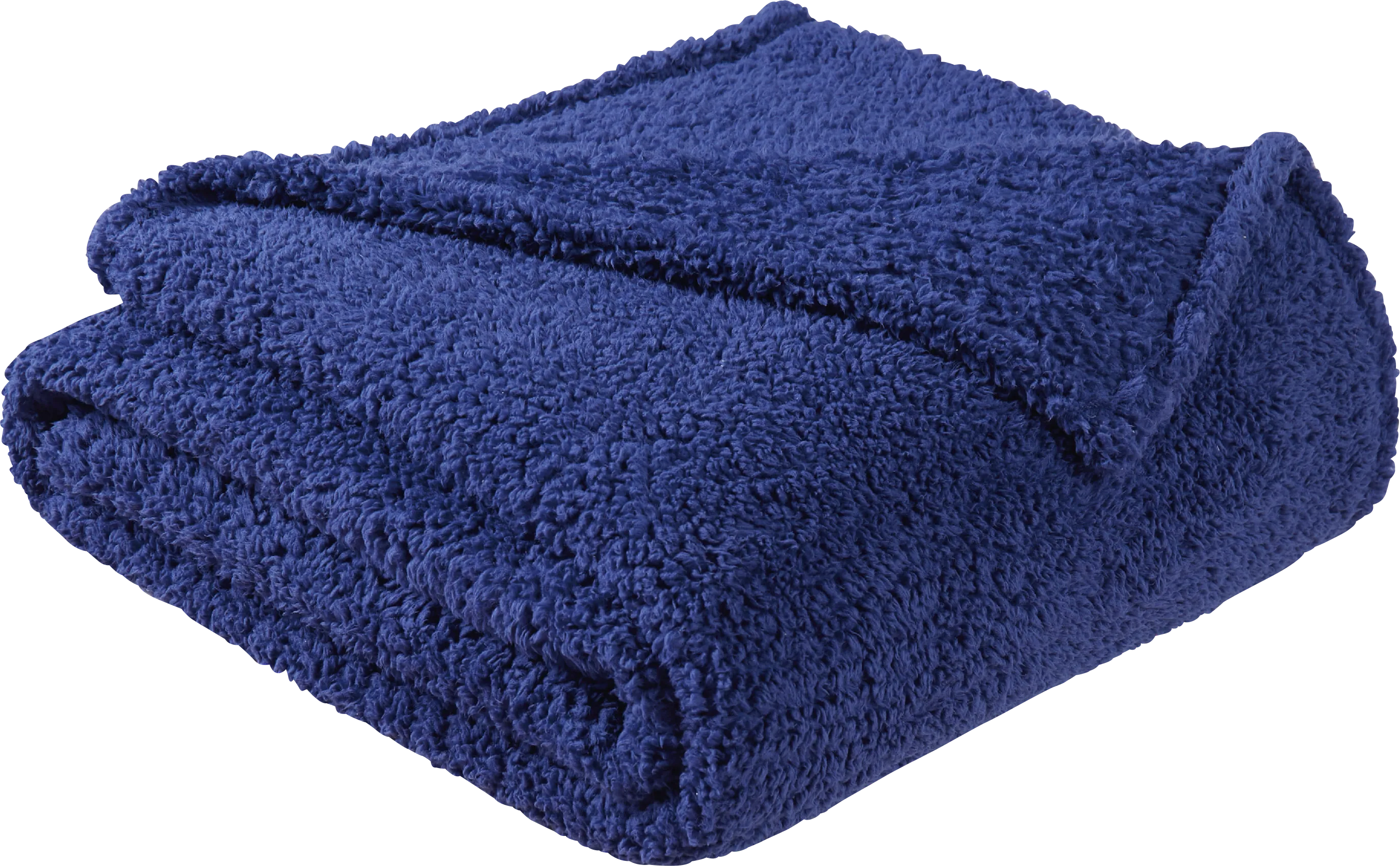 Kids Plush Cloud Navy Full/Queen Blanket - Thumbnail - Image 1