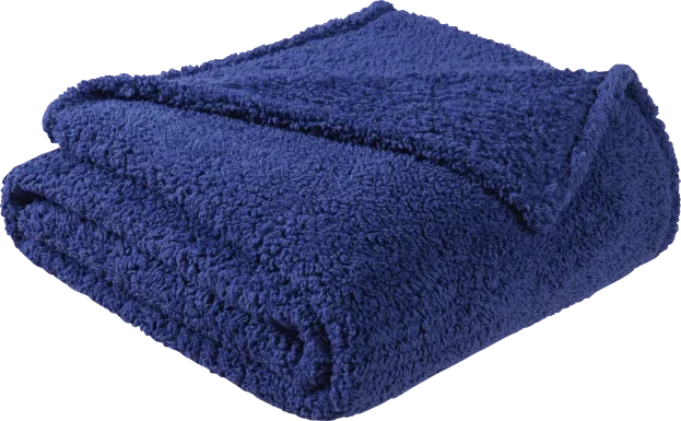 Kids Plush Cloud Navy Full/Queen Blanket