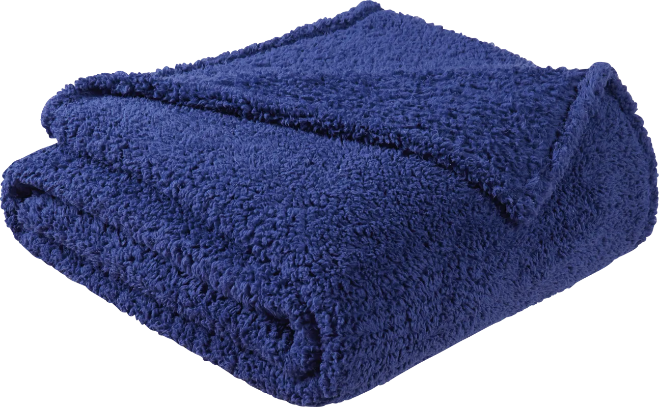 Kids Plush Cloud Navy Full/Queen Blanket