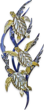 Sea Turtles in Kelp Green Indoor/Outdoor Wall Art