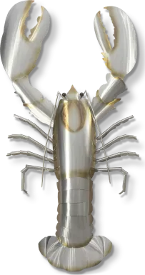 American Lobster Silver Indoor/Outdoor Wall Art