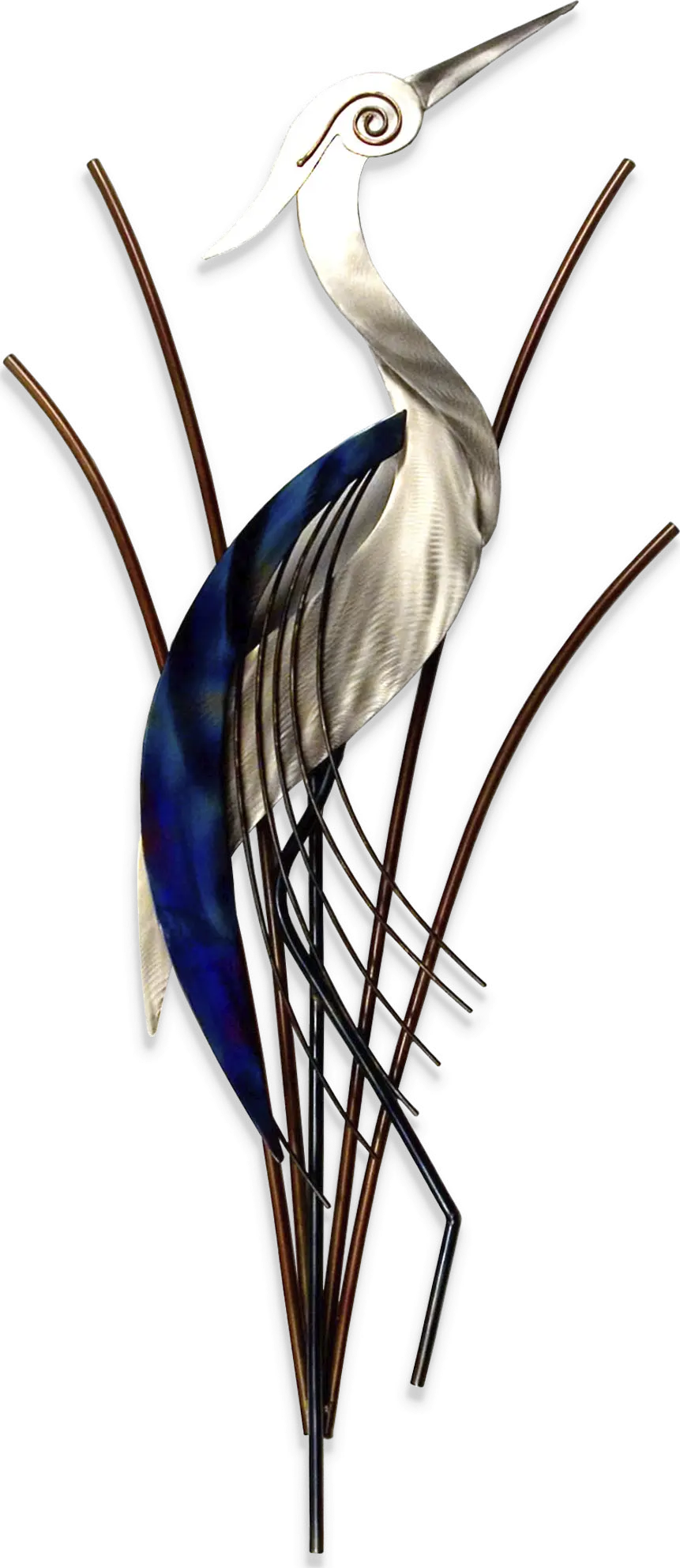 Abstract Heron Blue Indoor/Outdoor Wall Art
