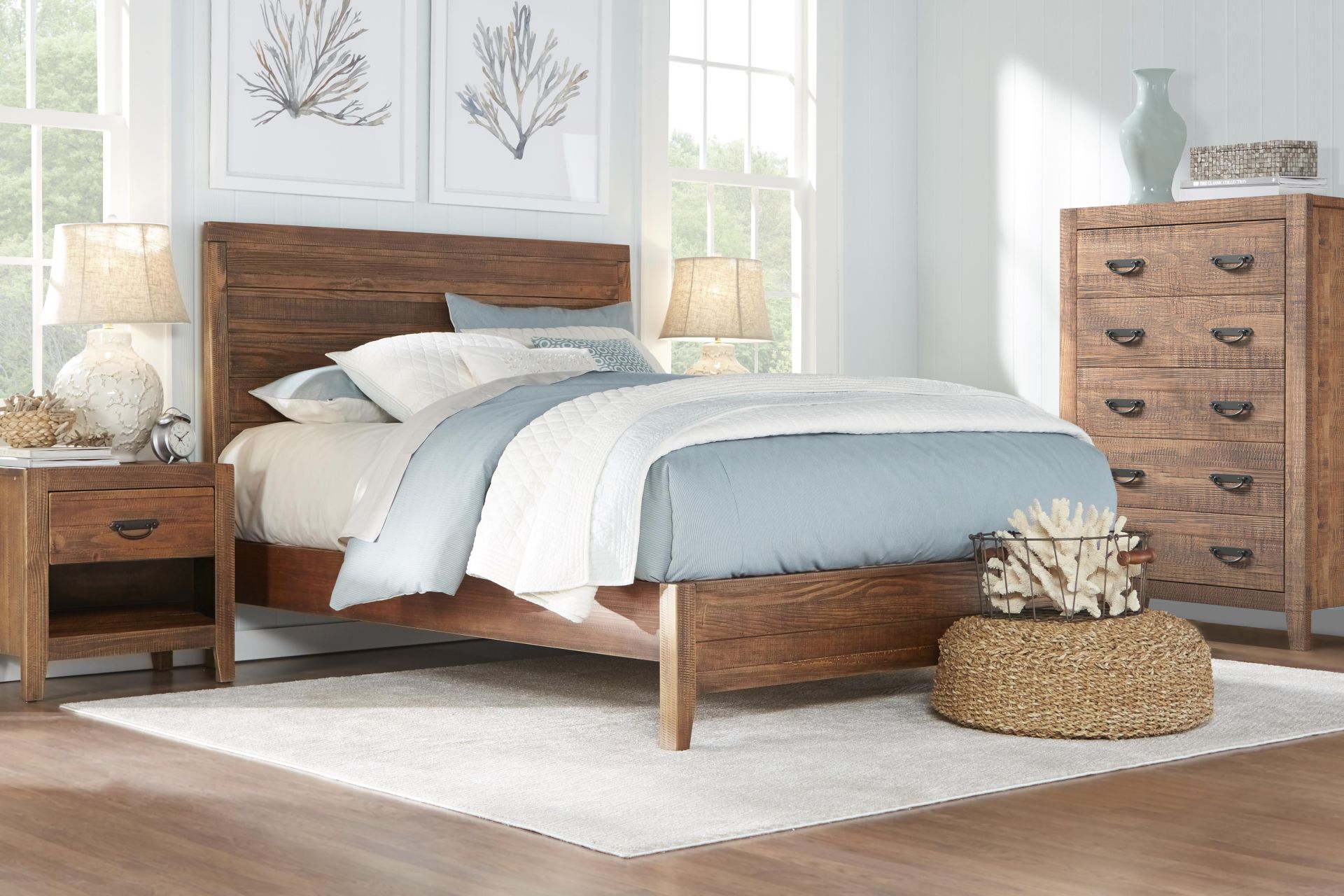 Palm Grove Brown 5 Pc King Panel Bedroom - Image 1