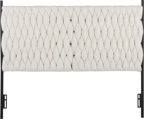 Tockington Cream Sherpa Queen Headboard