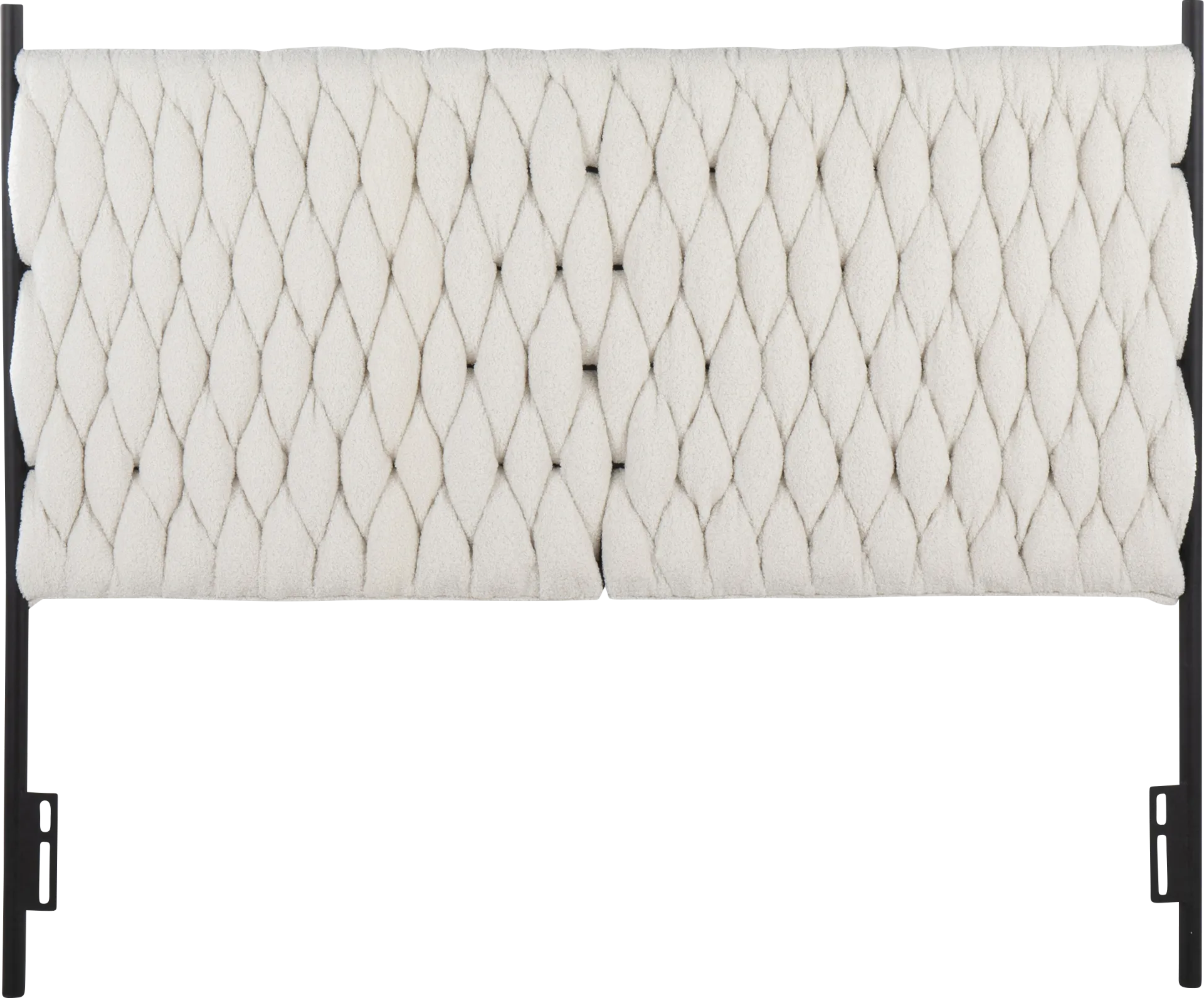 Tockington Cream Sherpa Queen Headboard - Image 1
