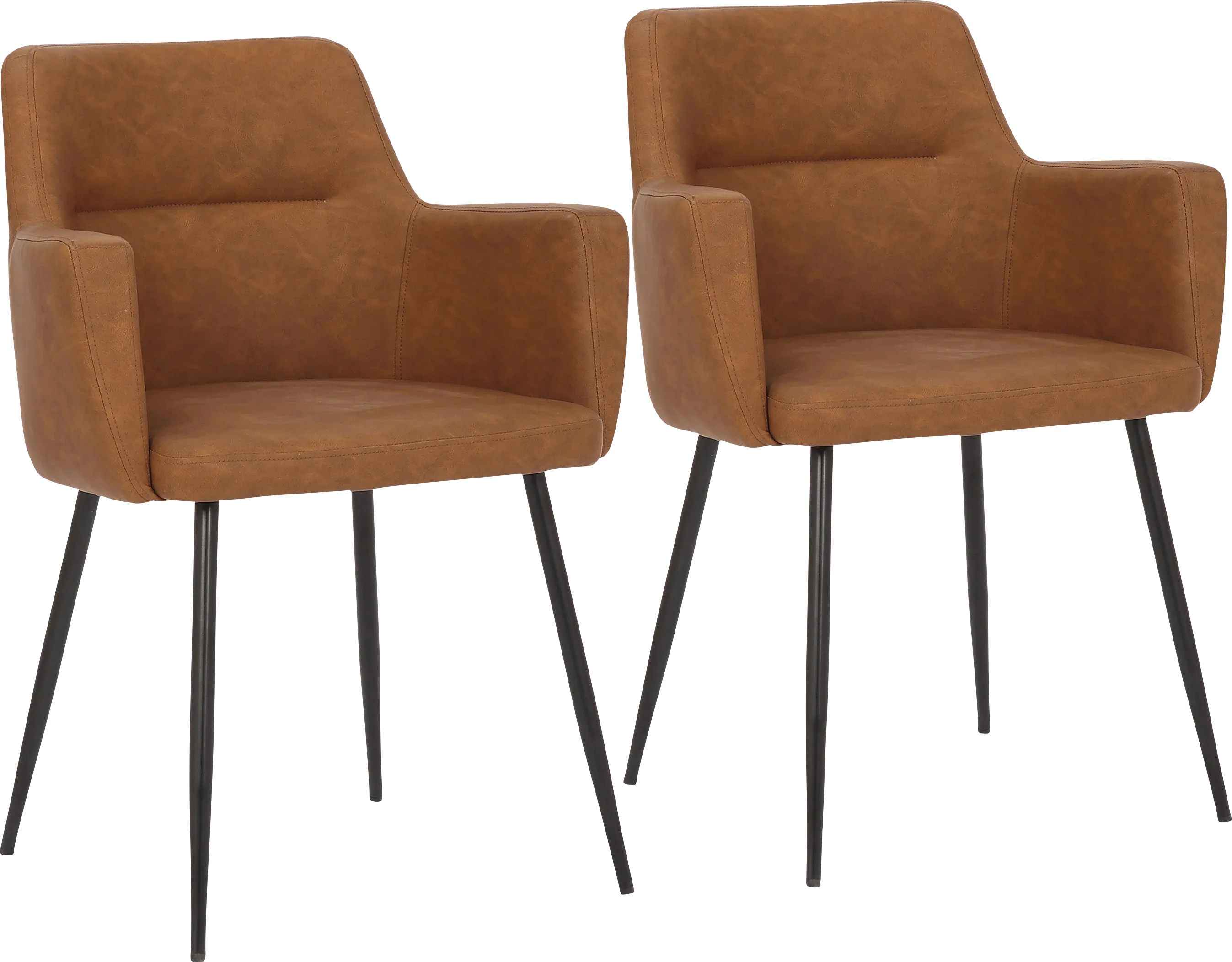 Waldman Camel Arm Chair, Set of 2