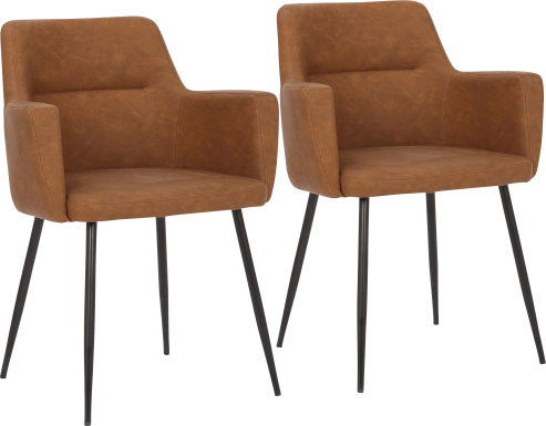 Waldman Camel Arm Chair, Set of 2