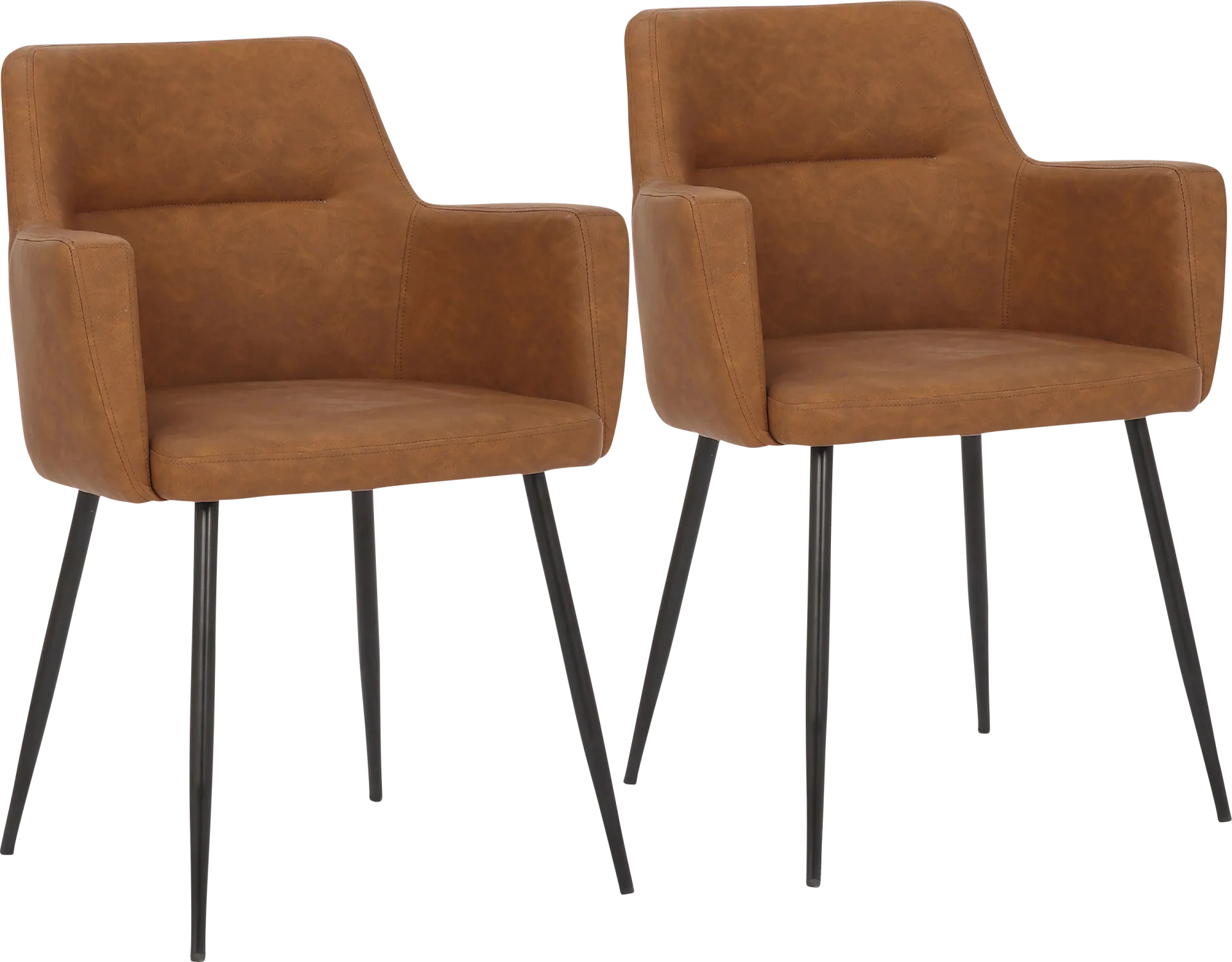Waldman Camel Arm Chair, Set of 2 - Image 1