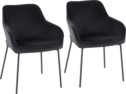 Springmire II Black Dining Chair Set of 2