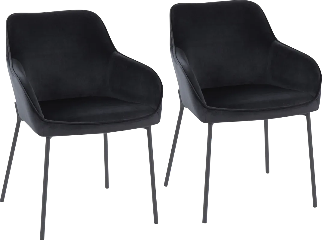 Springmire II Black Dining Chair Set of 2
