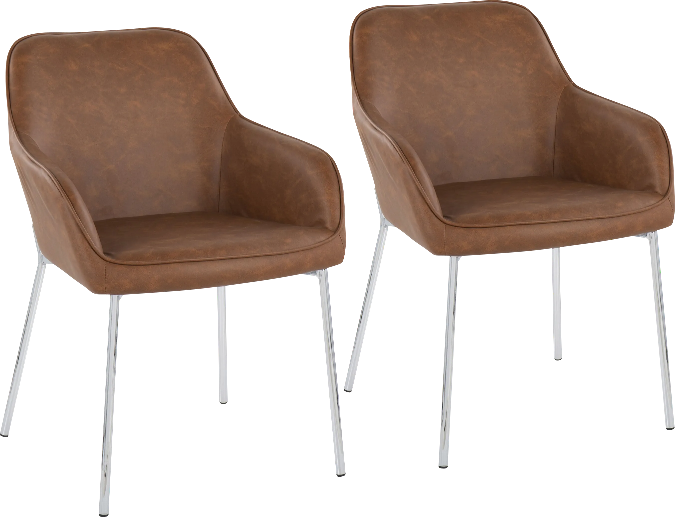 Springmire III Camel Dining Chair Set of 2 - Thumbnail - Image 1