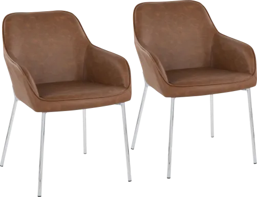 Springmire III Camel Dining Chair Set of 2