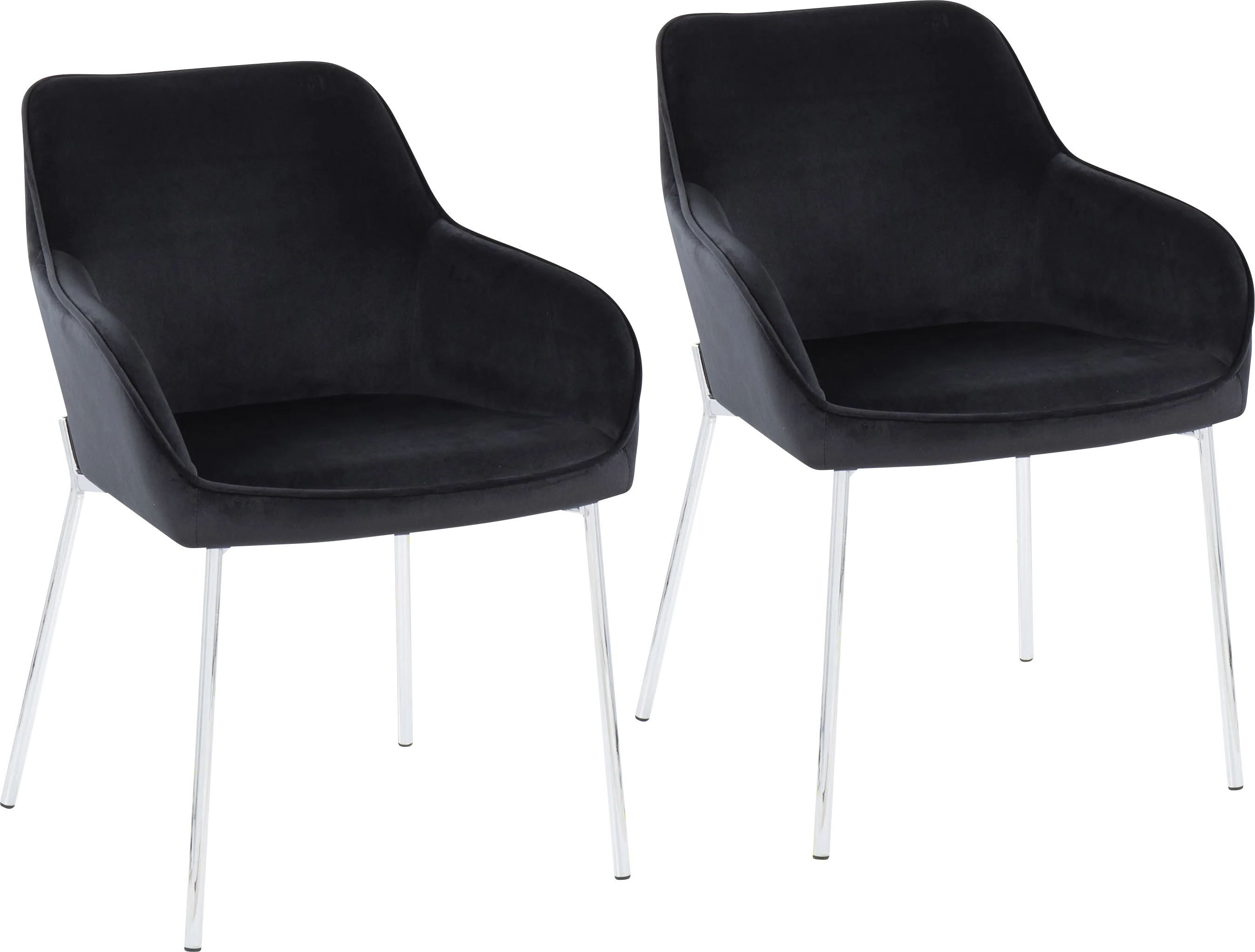 Springmire III Black Dining Chair Set of 2 - Thumbnail - Image 1