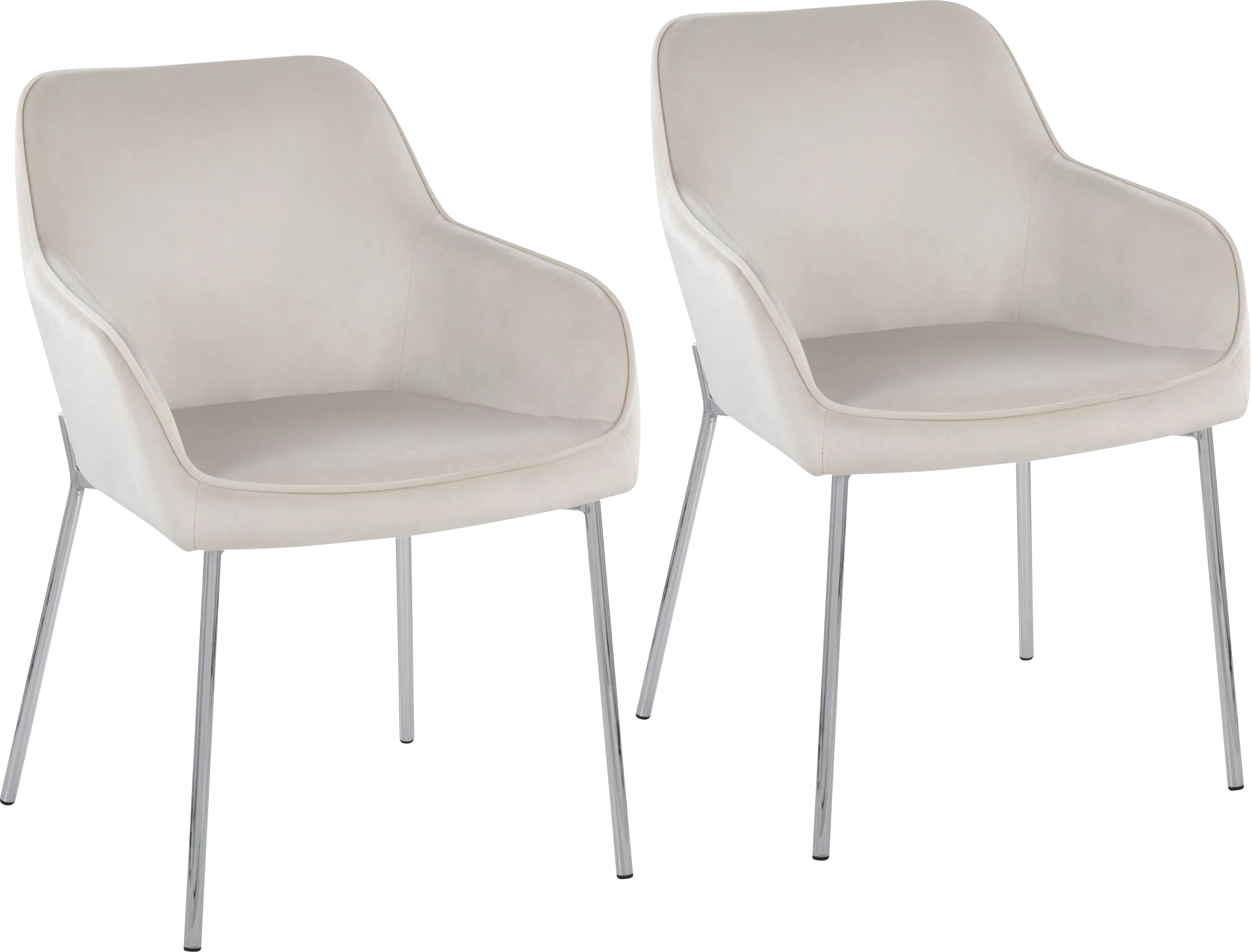 Springmire III Cream Dining Chair Set of 2 - Thumbnail - Image 1