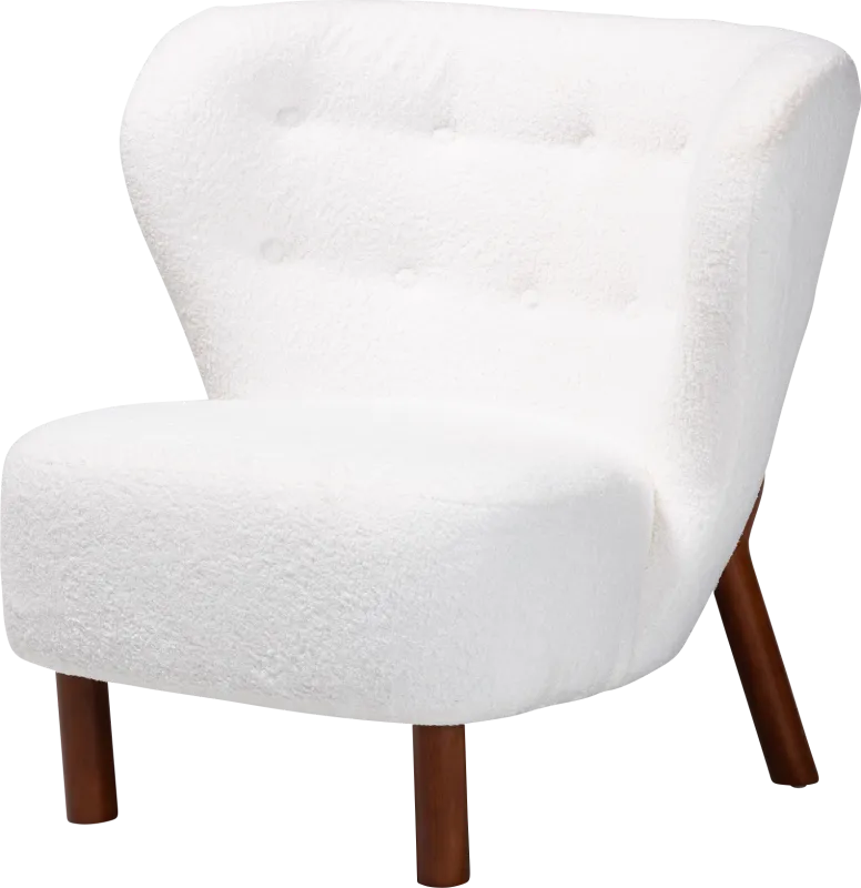 Aylera White Accent Chair