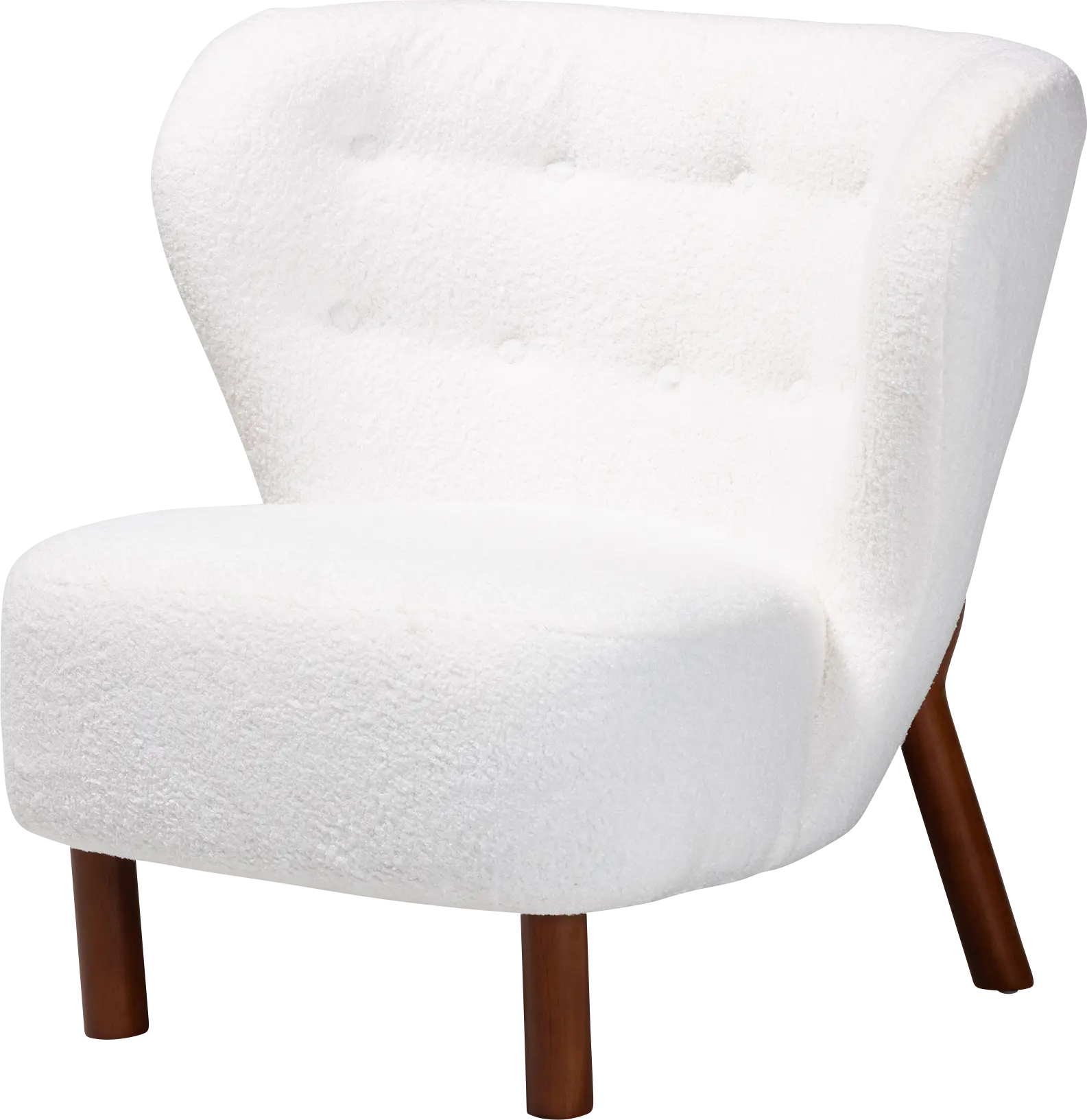 Aylera White Accent Chair