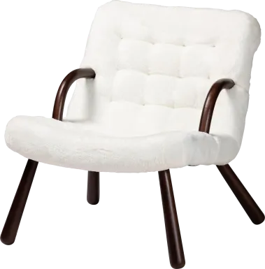 Alyso White Accent Chair