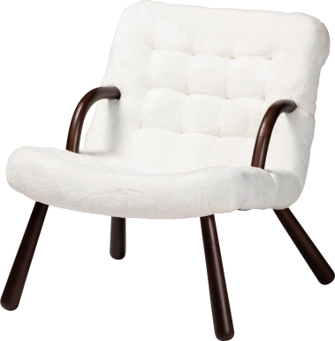 Alyso White Accent Chair