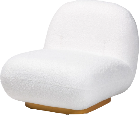Avisan White Accent Chair