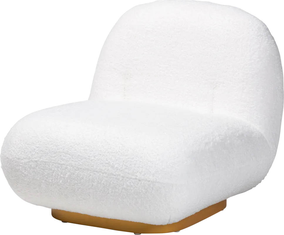 Avisan White Accent Chair