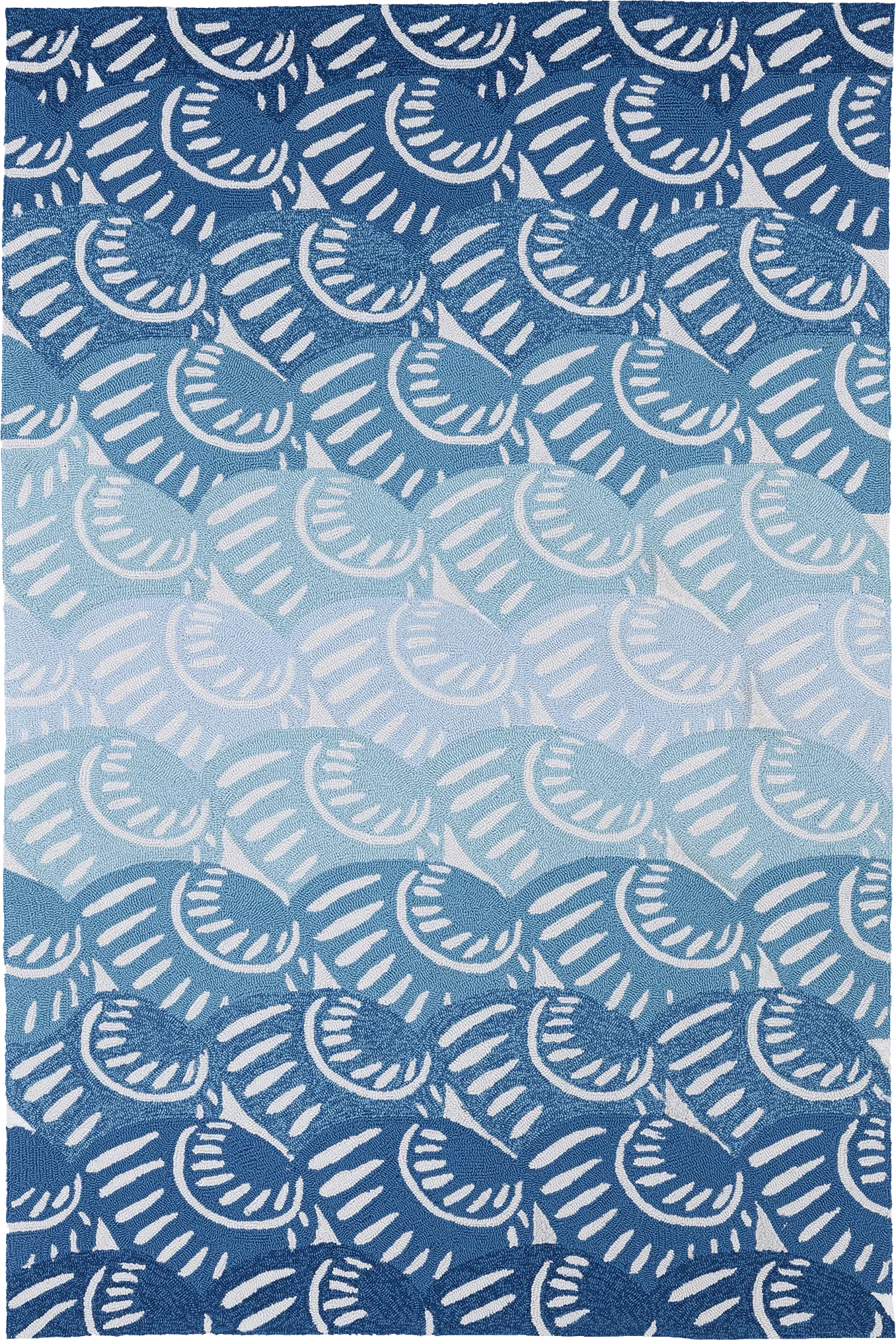 Kahili Blue 7'6 x 9' Indoor/Outdoor Rug - Image 1