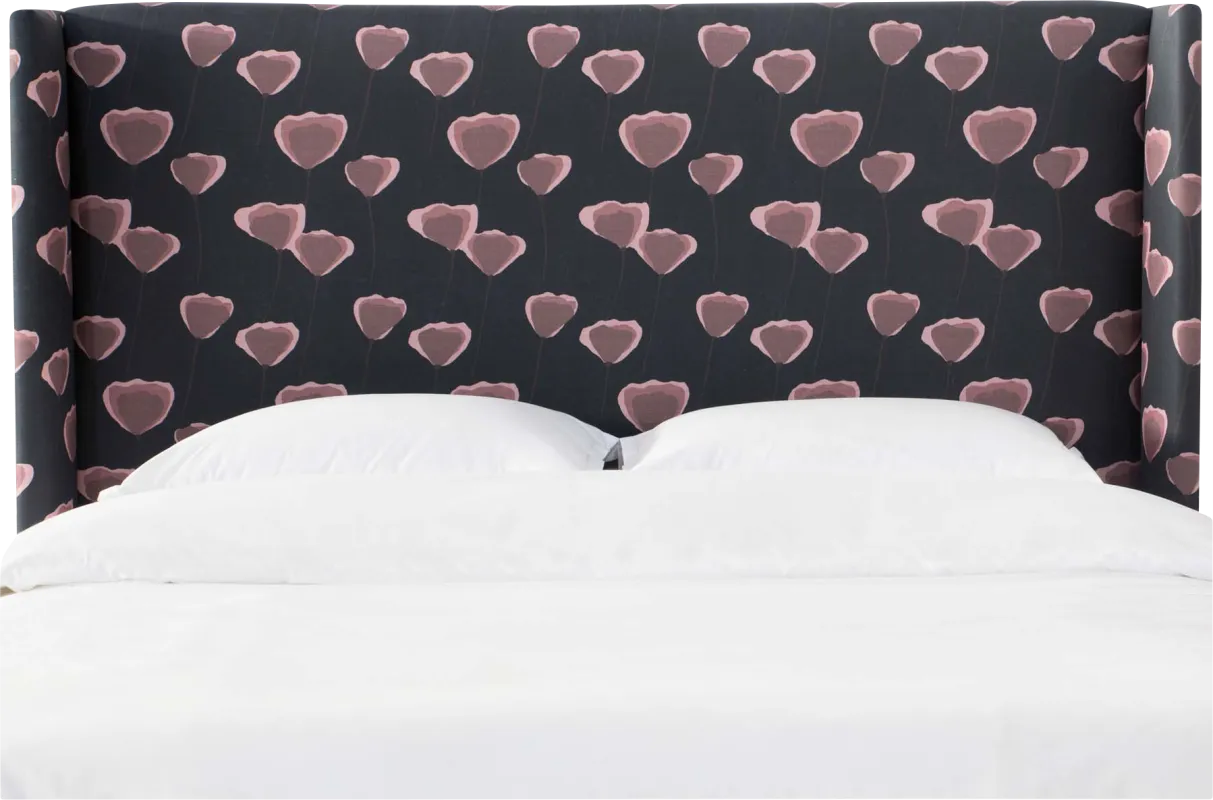 Delorna II Dark Blue Twin Headboard